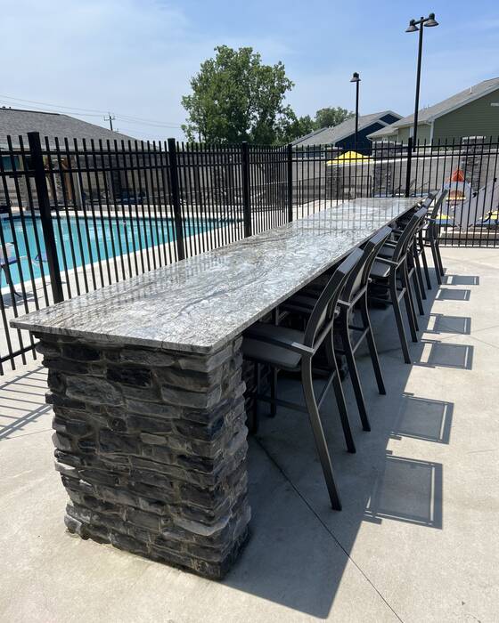 Outdoor, fabricated and installed by Beautiful Granite & Marble