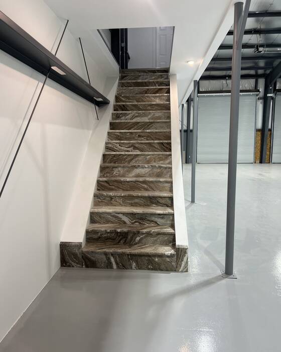 Stairs, fabricated and installed by Beautiful Granite & Marble