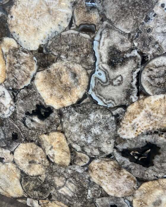 A full stone slab in the yard at Beautiful Granite & Marble