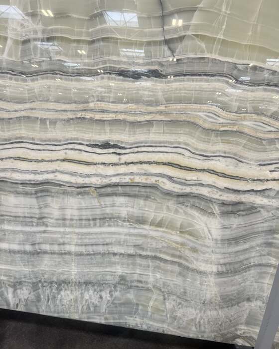 A full stone slab in the yard at Beautiful Granite & Marble