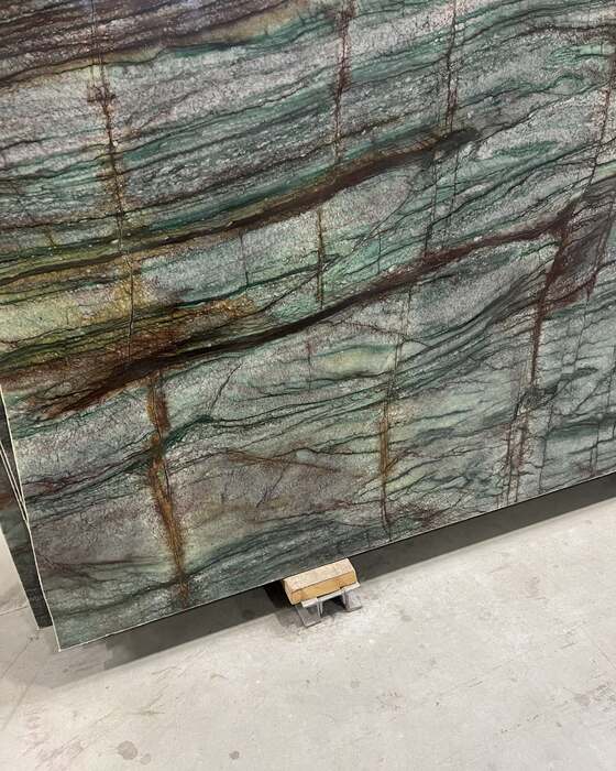 A full stone slab in the yard at Beautiful Granite & Marble