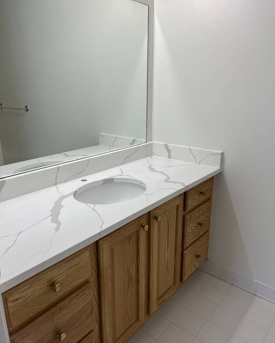 Vanities & baths, fabricated and installed by Beautiful Granite & Marble