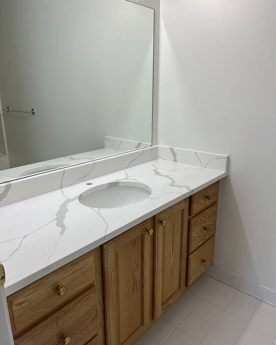 Vanities & baths, fabricated and installed by Beautiful Granite & Marble